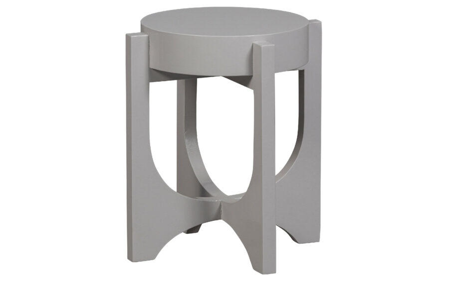Hoorns Světle šedý dřevěný odkládací stolek