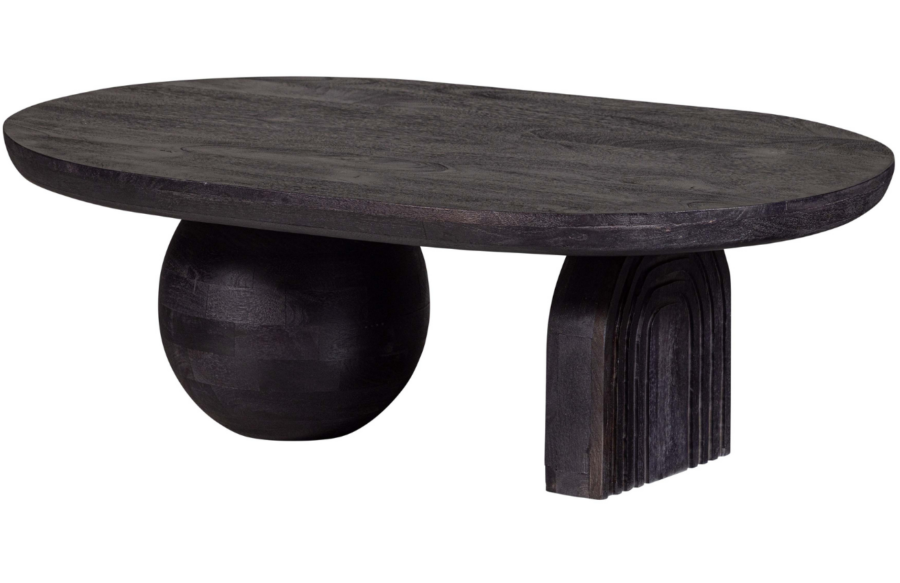 Hoorns Černý dřevěný konferenční stolek Mao