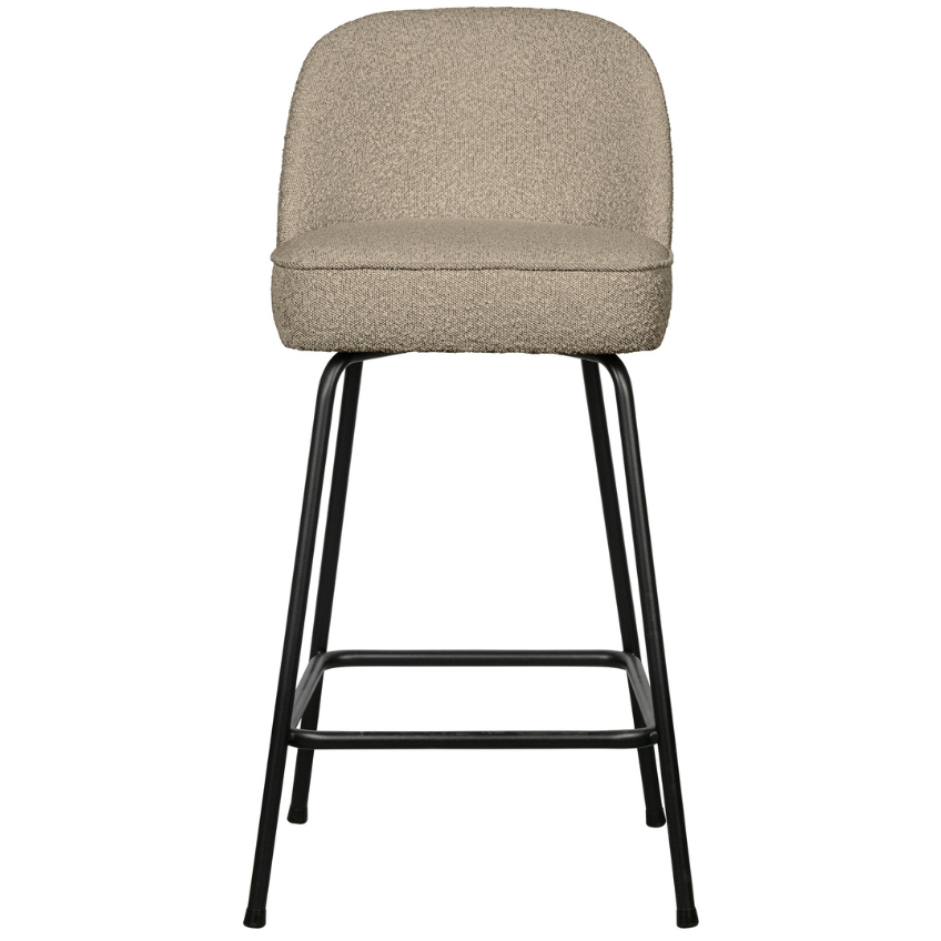 Hoorns Béžová čalouněná bouclé barová židle